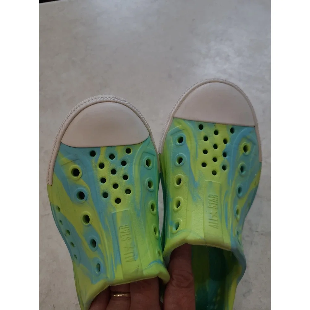 Converse All Star Play Lite CX Rubber Slip On Shoes Kid unisex SZ 13 Green Blue